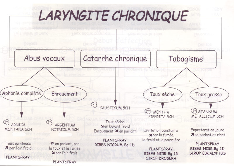 traitement homéopathiques de la laryngite chronique